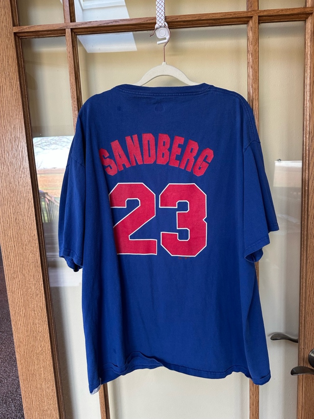 Majestic Chicago Cubs Blue Short Sleeve Tee Ryne Sandberg - Picture 4 of 5